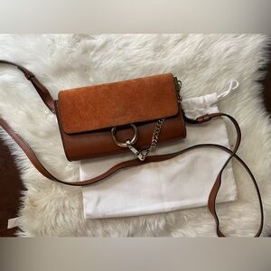 Chloe Brown Leather Crossbody Bag